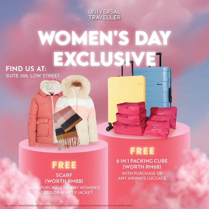 Universal Traveller Women's Day Sale at Johor Premium Outlets (1-10 Mar 2024) Universal Traveller Women's Day Sale at Johor Premium Outlets (1-10 Mar 2024)