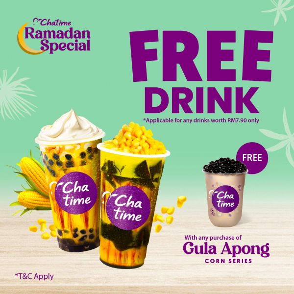 Chatime Ramadan Promotion: Buy 1 FREE 1 Gula Apong Corn Drinks (2024) Chatime Ramadan Promotion: Buy 1 FREE 1 Gula Apong Corn Drinks (2024)