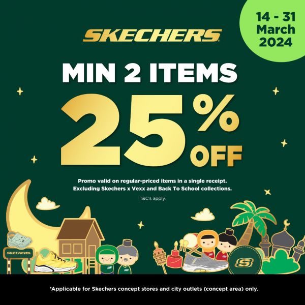 Skechers Ramadan Sale: 25% OFF on Shoes & Apparel (14-31 Mar 2024) Skechers Ramadan Sale: 25% OFF on Shoes & Apparel (14-31 Mar 2024)