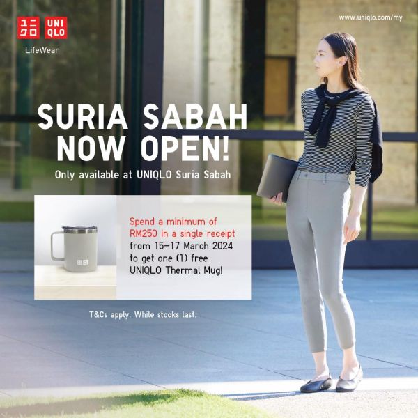 UNIQLO Suria Sabah Opening Promotion (15-21 Mar 2024) UNIQLO Suria Sabah Opening Promotion (15-21 Mar 2024)