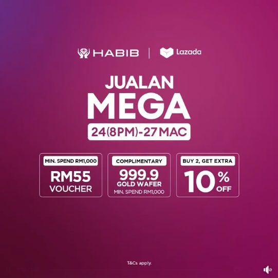 HABIB Mega Sale on Lazada (24-27 Mar 2024) HABIB Mega Sale on Lazada (24-27 Mar 2024)