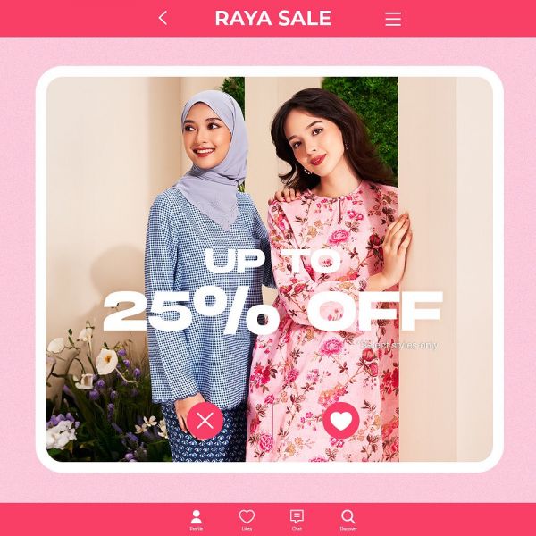 Poplook Final Raya Sale Up To 25% OFF (until 25 Mar 2024) Poplook Final Raya Sale Up To 25% OFF (until 25 Mar 2024)