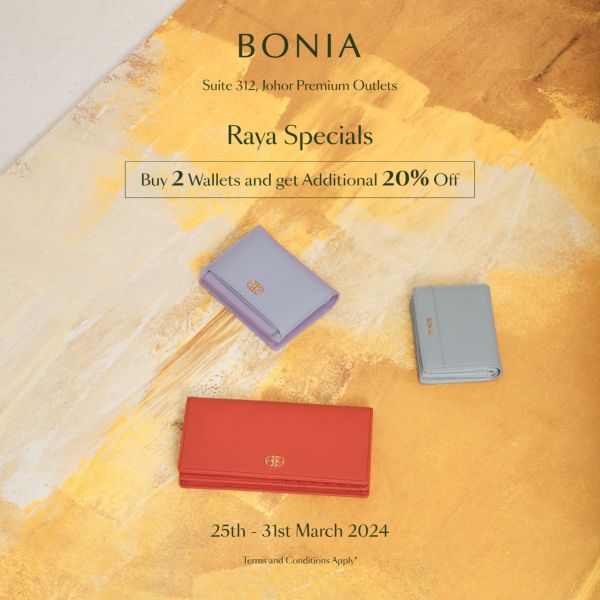 Bonia Raya Sale at Johor Premium Outlets (25-31 Mar 2024) Bonia Raya Sale at Johor Premium Outlets (25-31 Mar 2024)