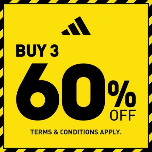 Adidas Sale Buy 3 60% OFF at Johor Premium Outlets (27-31 Mar 2024) Adidas Sale Buy 3 60% OFF at Johor Premium Outlets (27-31 Mar 2024)