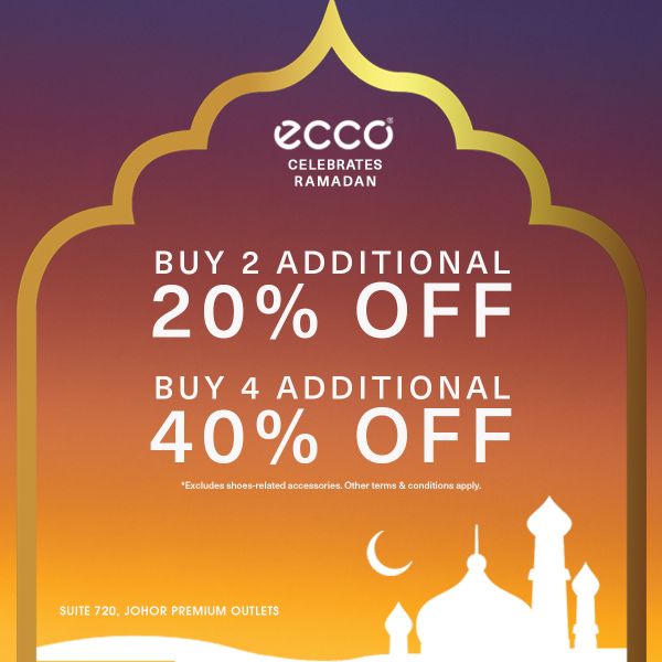 ECCO Raya Sale at Johor Premium Outlets (4-21 Apr 2024) ECCO Raya Sale at Johor Premium Outlets (4-21 Apr 2024)