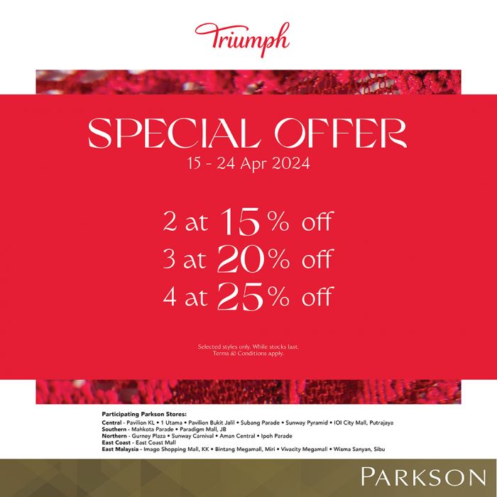 Parkson Triumph Promotion (15-24 Mar 2024) Parkson Triumph Promotion (15-24 Mar 2024)