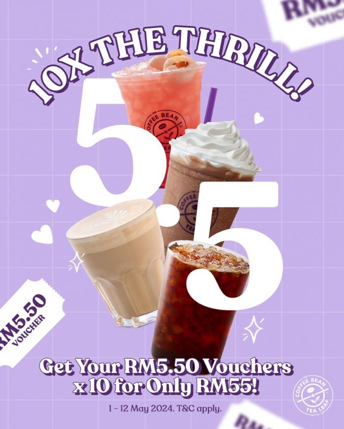 Coffee Bean RM55 Bundle Promotion: Enjoy 10 Handcrafted Drinks (May 1