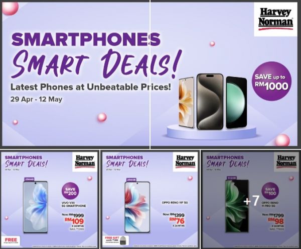 Harvey Norman Smartphones Smart Deals Sale: Save Up to RM1000 on the Latest Smartphones! Harvey Norman Smartphones Smart Deals Sale: Save Up to RM1000 on the Latest Smartphones!