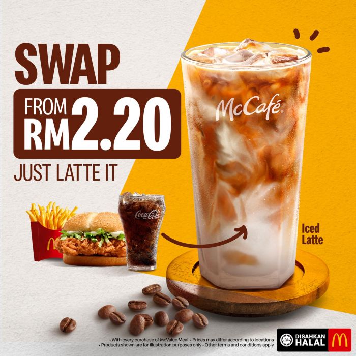 Upgrade Your McValue Meal with McDonald's Iced Latte for Just RM2.20! Upgrade Your McValue Meal with McDonald's Iced Latte for Just RM2.20!