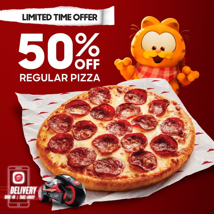 Pizza Hut Malaysia Promotion: 50% Off Pizzas & 30% Off Pastas with Garfield! Pizza Hut Malaysia Promotion: 50% Off Pizzas & 30% Off Pastas with Garfield!