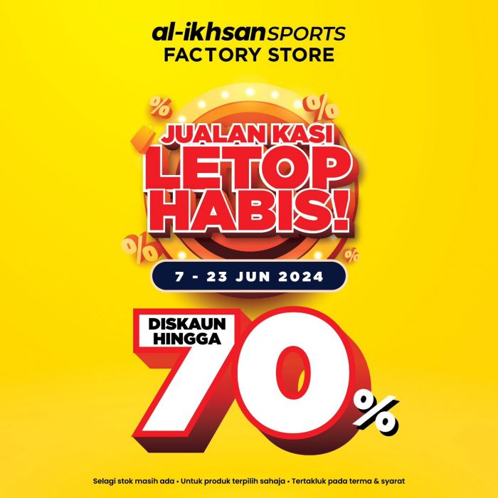 Al-Ikhsan Sports Sale: Enjoy Up to 70% Off on Footwear from 7-23 June 2024 Al-Ikhsan Sports Sale: Enjoy Up to 70% Off on Footwear from 7-23 June 2024