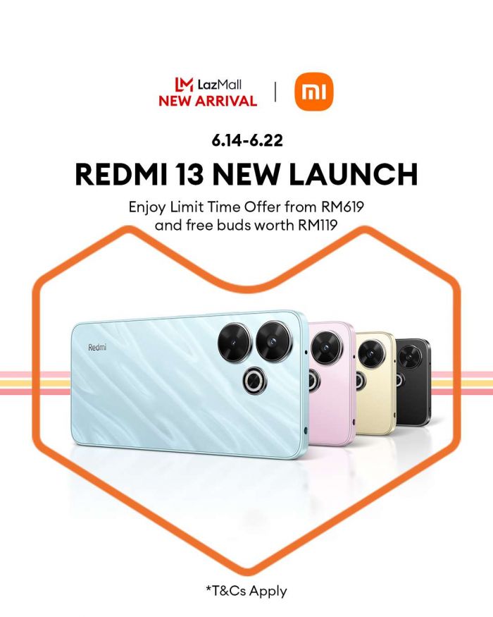 Redmi 13 New Launch on Lazada: Limited Time Offer with Free Earbuds from 14-22 June 2024! Redmi 13 New Launch on Lazada: Limited Time Offer with Free Earbuds from 14-22 June 2024!