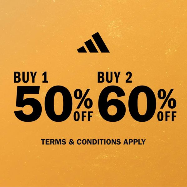 Adidas June Sale Buy 2 60% OFF at Mitsui Outlet Park until 23 June 2024 Adidas June Sale Buy 2 60% OFF at Mitsui Outlet Park until 23 June 2024