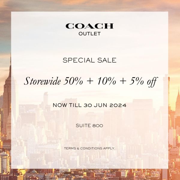 Coach Special Sale at Genting Highlands Premium Outlets from 20-30 June 2024 Coach Special Sale at Genting Highlands Premium Outlets from 20-30 June 2024