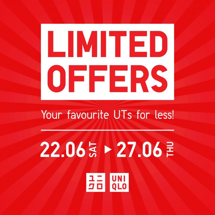 UNIQLO Limited Offers: Shop Your Favorite UTs from 22-27 June 2024 UNIQLO Limited Offers: Shop Your Favorite UTs from 22-27 June 2024