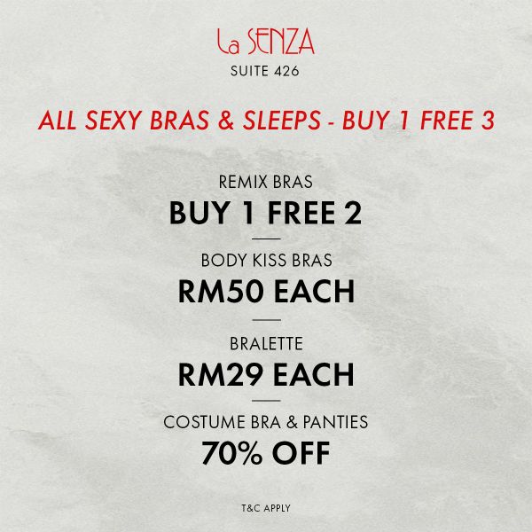 La Senza Lingeria Special Sale at Johor Premium Outlets (1-31 July 2024) La Senza Lingeria Special Sale at Johor Premium Outlets (1-31 July 2024)