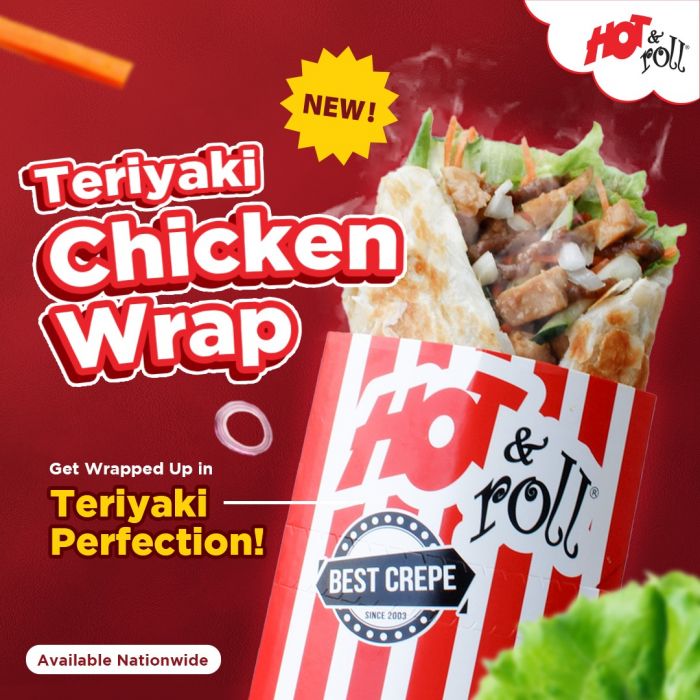 Hot & Roll's New Teriyaki Chicken Wrap - Try It Today Nationwide! Hot & Roll's New Teriyaki Chicken Wrap - Try It Today Nationwide!