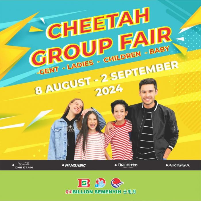 BILLION Semenyih Cheetah Group Fair Sale: Shop & Earn RM5 Voucher (8 August - 2 September 2024) BILLION Semenyih Cheetah Group Fair Sale: Shop & Earn RM5 Voucher (8 August - 2 September 2024)