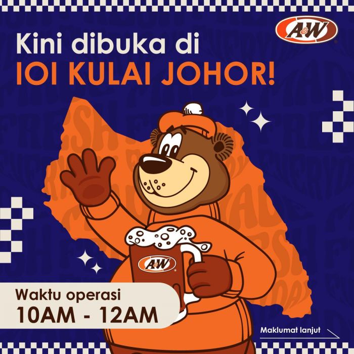 A&W IOI Kulai Grand Opening: Free Vouchers & Tote Bags (16-17 Aug 2024) A&W IOI Kulai Grand Opening: Free Vouchers & Tote Bags (16-17 Aug 2024)