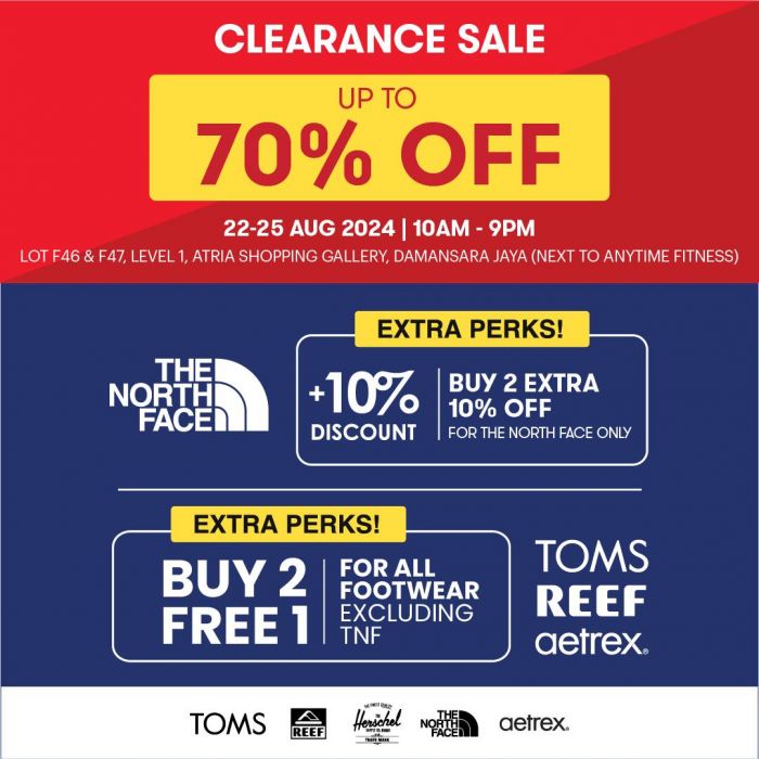 Bratpack Clearance Sale at Atria Shopping Gallery: Up To 70% OFF (22-25 August 2024) Bratpack Clearance Sale at Atria Shopping Gallery: Up To 70% OFF (22-25 August 2024)
