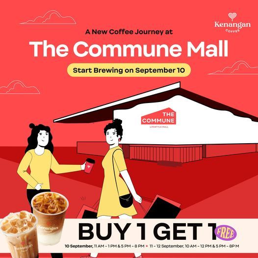 Kenangan Coffee Opening at Commune Mall with Buy 1 Get 1 FREE Offer (10-12 September 2024) Kenangan Coffee Opening at Commune Mall with Buy 1 Get 1 FREE Offer (10-12 September 2024)