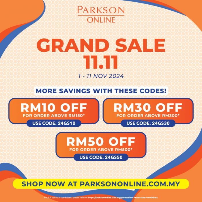 Parkson Online 11.11 Sale (1-11 November 2024) Parkson Online 11.11 Sale (1-11 November 2024)