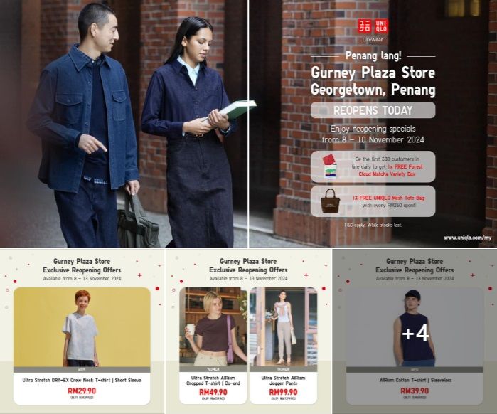 UNIQLO Gurney Plaza Reopening Promotion: Exclusive Offers & Free Gifts (8-13 Nov 2024) UNIQLO Gurney Plaza Reopening Promotion: Exclusive Offers & Free Gifts (8-13 Nov 2024)