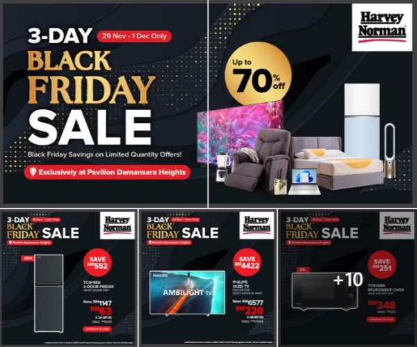 Harvey Norman Pavilion Damansara Heights Black Friday Sale 2024 - Up to 70% Off (29 Nov - 1 Dec 2024) Harvey Norman Pavilion Damansara Heights Black Friday Sale 2024 - Up to 70% Off (29 Nov - 1 Dec 2024)