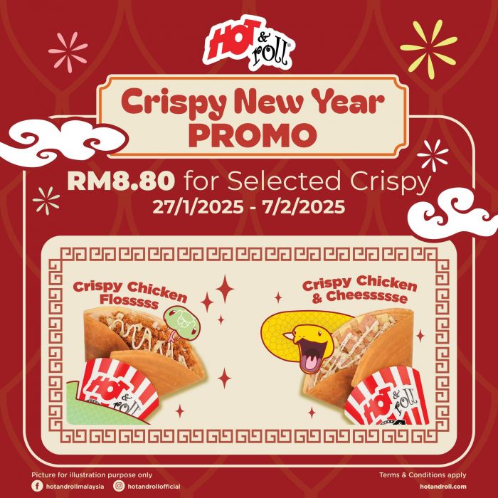 Hot & Roll CNY Promo: Crispy Wraps for RM8.80 (27 Jan - 7 Feb 2025) Hot & Roll CNY Promo: Crispy Wraps for RM8.80 (27 Jan - 7 Feb 2025)