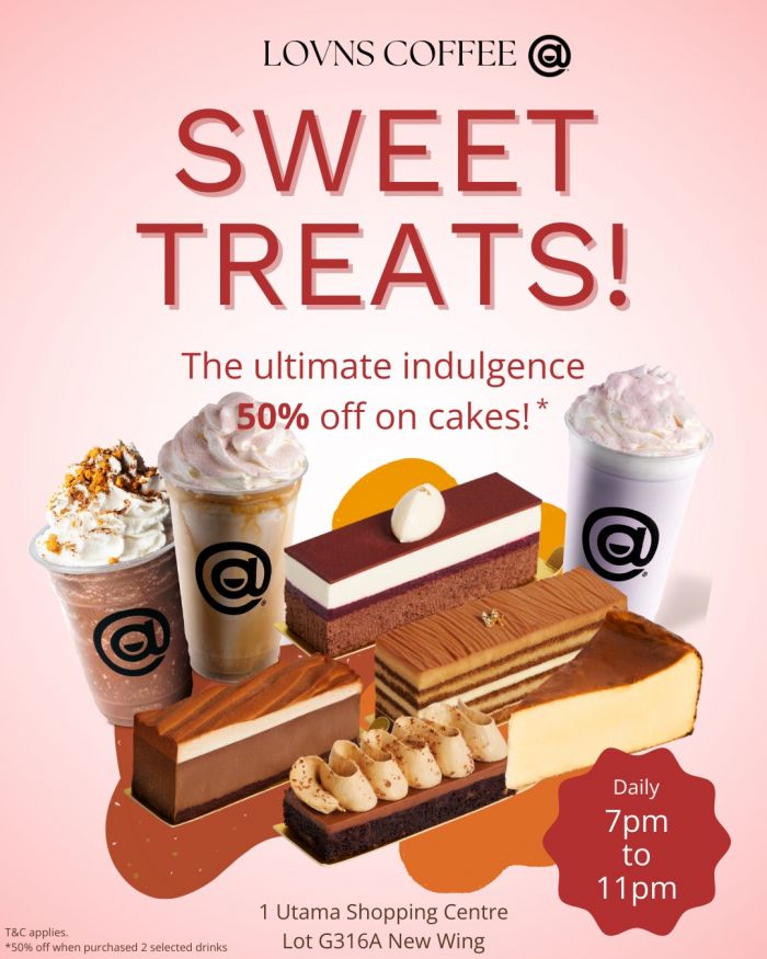 Lovns Coffee 50% Off Cake Promotion – Limited-Time Sweet Treats Lovns Coffee 50% Off Cake Promotion – Limited-Time Sweet Treats