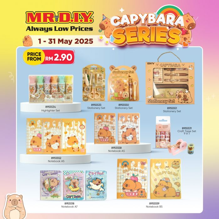 MR.DIY Capybara Series Promotion May 2025 MR.DIY Capybara Series Promotion May 2025