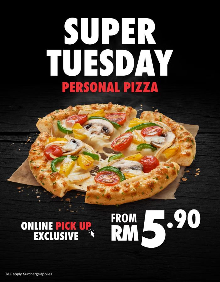 Domino's Super Tuesday Promotion: Personal Pizza from ONLY RM5.90! (13 May 2025) Domino's Super Tuesday Promotion: Personal Pizza from ONLY RM5.90! (13 May 2025)
