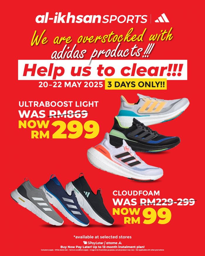 Al-Ikhsan Sports Adidas Sale: Massive Discounts from 20–22 May 2025 Al-Ikhsan Sports Adidas Sale: Massive Discounts from 20–22 May 2025