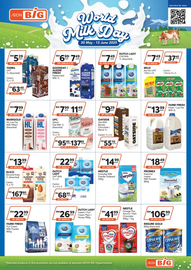 AEON BiG World Milk Day Promotion 30 May - 13 June 2025: Best Milk Deals in Malaysia AEON BiG World Milk Day Promotion 30 May - 13 June 2025: Best Milk Deals in Malaysia