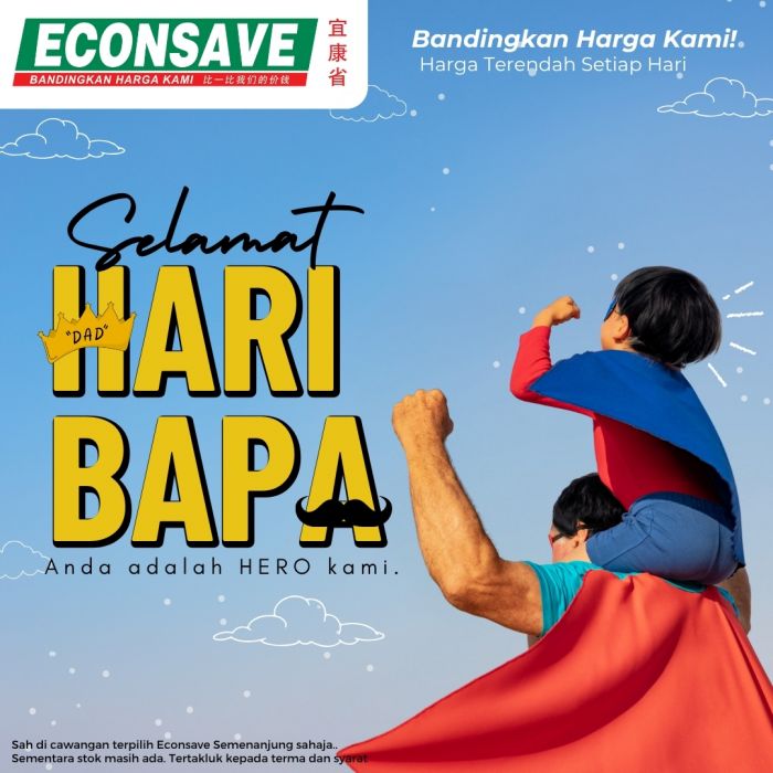 Econsave Father's Day Promotion (13–22 June 2025) – Best Deals for Dad! Econsave Father's Day Promotion (13–22 June 2025) – Best Deals for Dad!