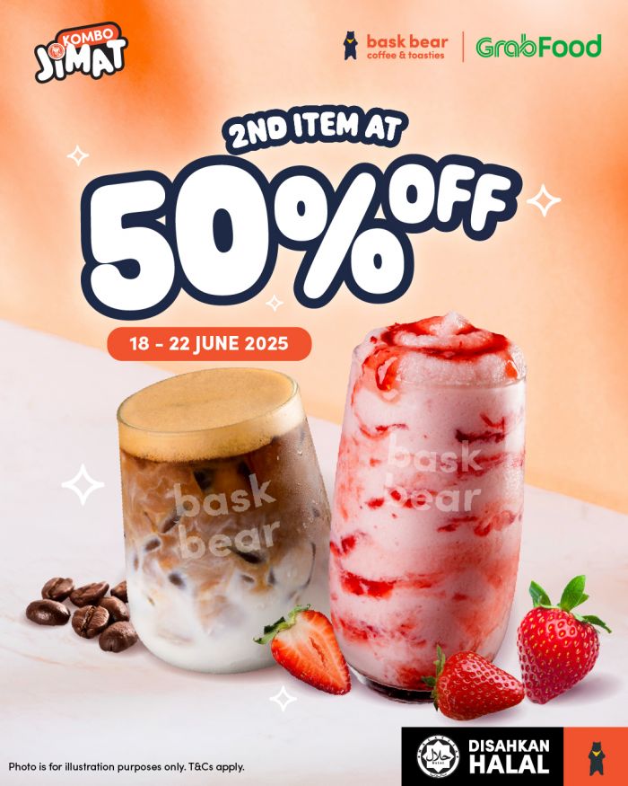 Bask Bear GrabFood Promo: 50% OFF 2nd Drink (18-22 June 2025) Bask Bear GrabFood Promo: 50% OFF 2nd Drink (18-22 June 2025)