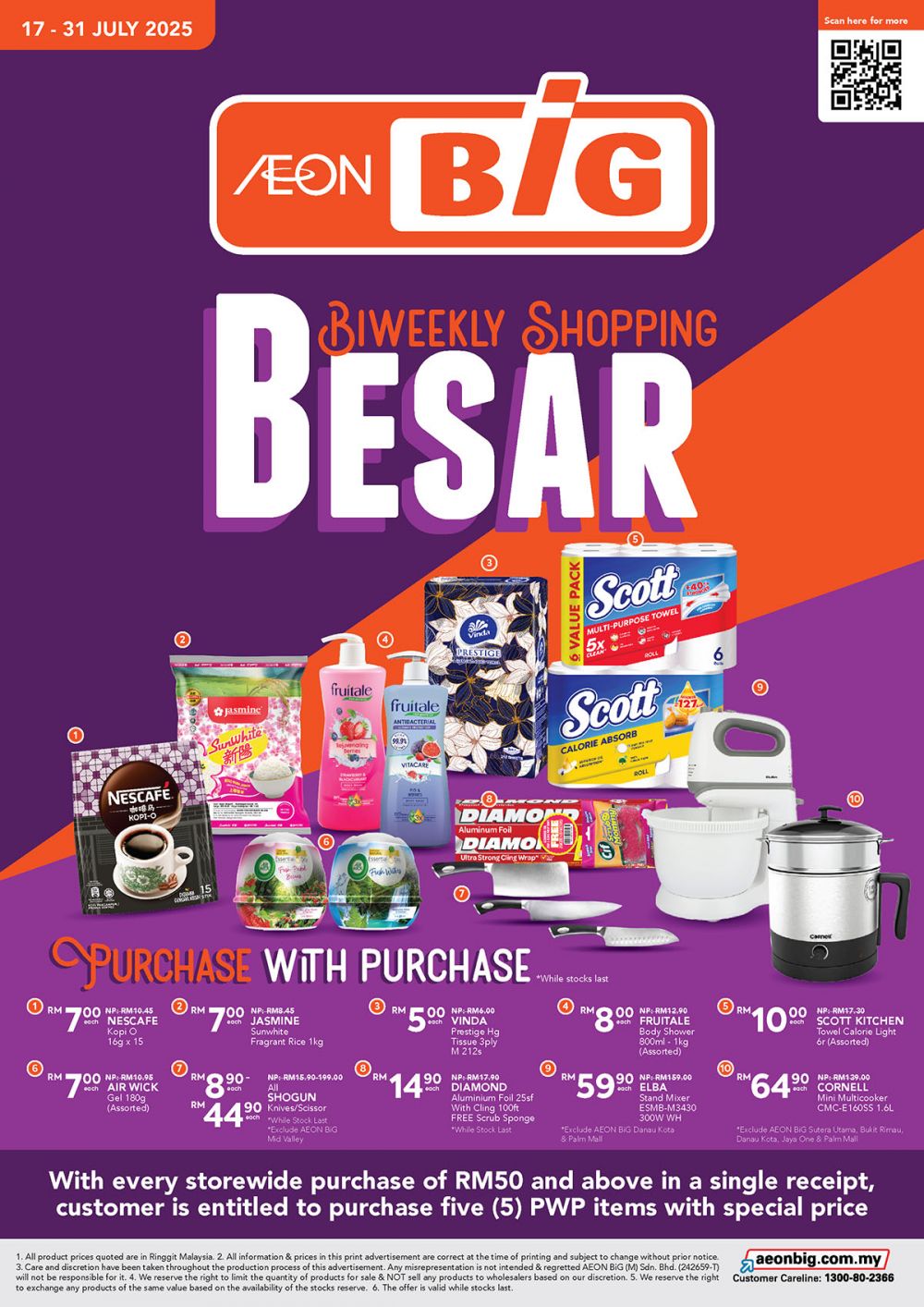 AEON BiG Promotion Catalogue 17-31 July 2025: Big Savings on Groceries, Household & More! AEON BiG Promotion Catalogue 17-31 July 2025: Big Savings on Groceries, Household & More!