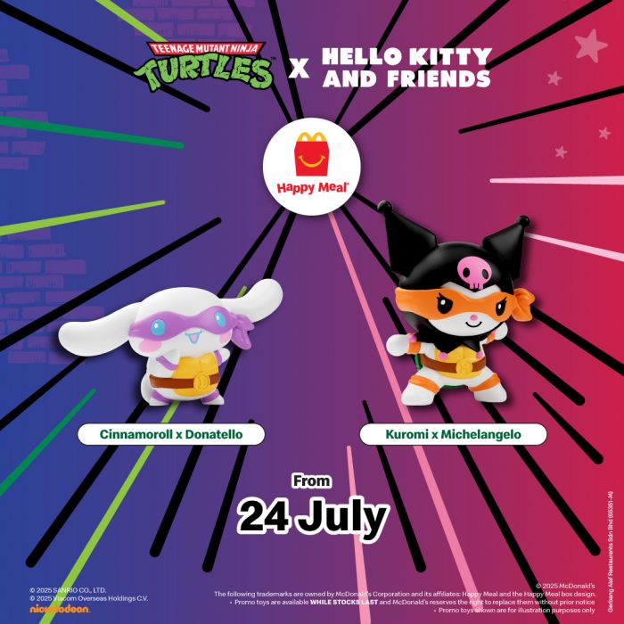McDonald’s Happy Meal Toys (24–30 July 2025): Hello Kitty x Teenage Mutant Ninja Turtles Collection McDonald’s Happy Meal Toys (24–30 July 2025): Hello Kitty x Teenage Mutant Ninja Turtles Collection