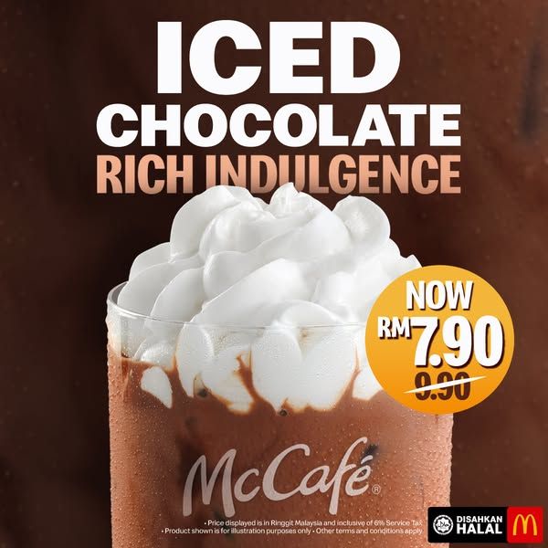 McDonald’s Iced Chocolate Promotion: Only RM7.90 for Rich Indulgence! McDonald’s Iced Chocolate Promotion: Only RM7.90 for Rich Indulgence!