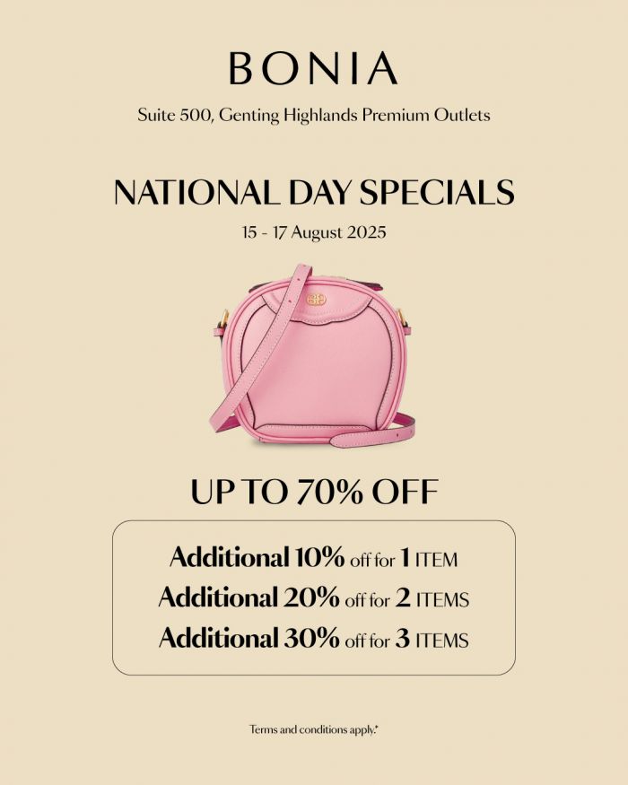 Bonia Merdeka Sale at Genting Highlands Premium Outlets (15-17 Aug 2025) Bonia Merdeka Sale at Genting Highlands Premium Outlets (15-17 Aug 2025)