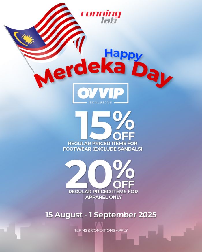 Running Lab Merdeka Promotion: OVVIP Exclusive Discounts (15 Aug – 1 Sep 2025) Running Lab Merdeka Promotion: OVVIP Exclusive Discounts (15 Aug – 1 Sep 2025)
