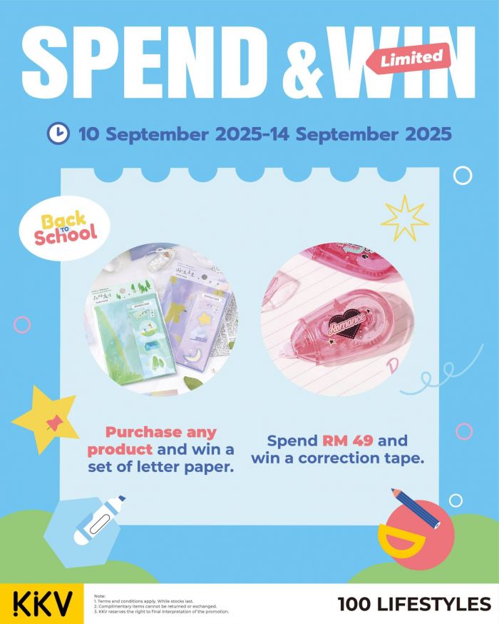 KKV Back To School Promotion: Free Gifts with Purchase | 10-14 Sep 2025 KKV Back To School Promotion: Free Gifts with Purchase | 10-14 Sep 2025