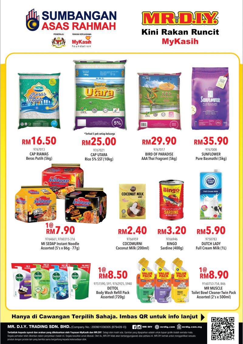 MR.DIY SARA Promotion: MyKasih Daily Essentials Deals | September 2025 MR.DIY SARA Promotion: MyKasih Daily Essentials Deals | September 2025