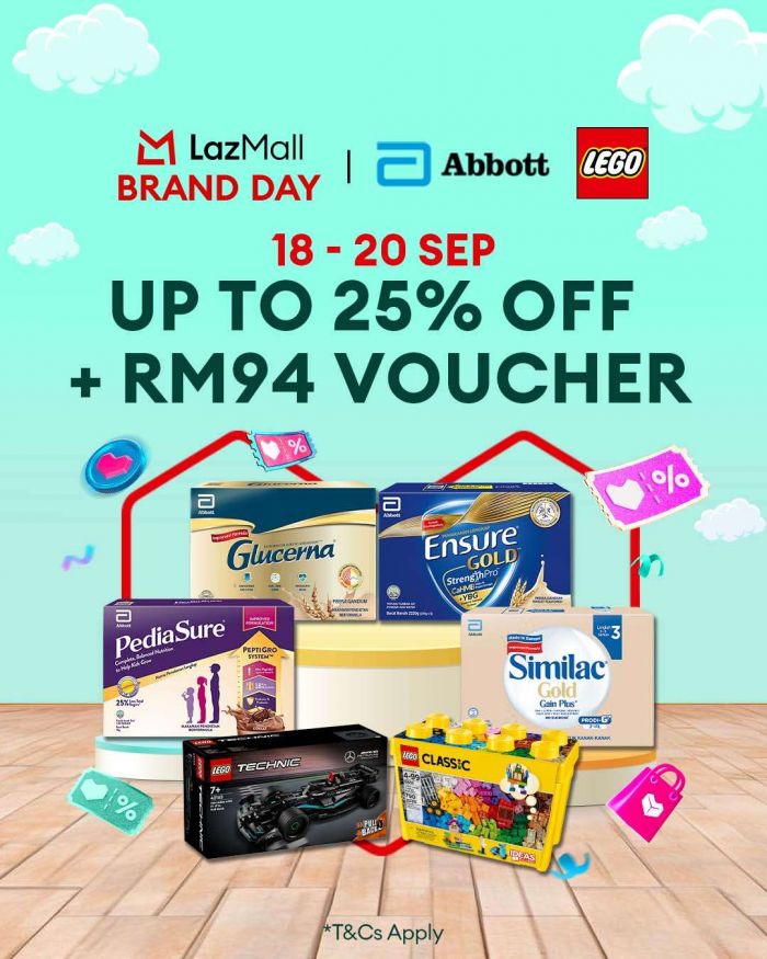 Abbott & LEGO Lazada Brand Day Sale | 18-20 Sep 2025 Abbott & LEGO Lazada Brand Day Sale | 18-20 Sep 2025