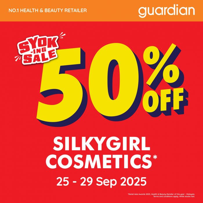Guardian Silkygirl Cosmetics Promotion: 50% Off | 25–29 Sep 2025 Guardian Silkygirl Cosmetics Promotion: 50% Off | 25–29 Sep 2025