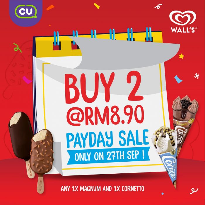 CU Wall’s Payday Sale: Buy 2 Magnum & Cornetto at RM8.90 | 27 Sep 2025 CU Wall’s Payday Sale: Buy 2 Magnum & Cornetto at RM8.90 | 27 Sep 2025