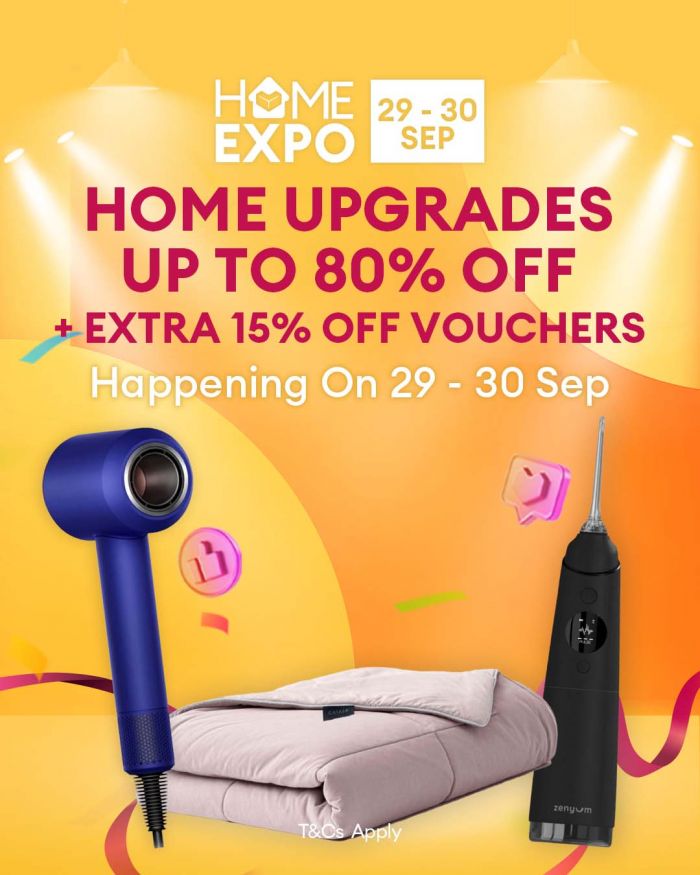 Lazada Home Expo Sale: Up to 80% Off Home Upgrades + Extra 15% Vouchers | 29-30 Sep 2025 Lazada Home Expo Sale: Up to 80% Off Home Upgrades + Extra 15% Vouchers | 29-30 Sep 2025