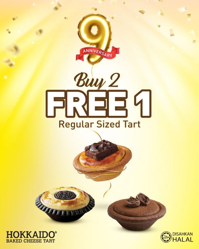 Hokkaido Baked Cheese Tart Buy 2 Free 1 Promotion | 29-30 Sep 2025 Hokkaido Baked Cheese Tart Buy 2 Free 1 Promotion | 29-30 Sep 2025