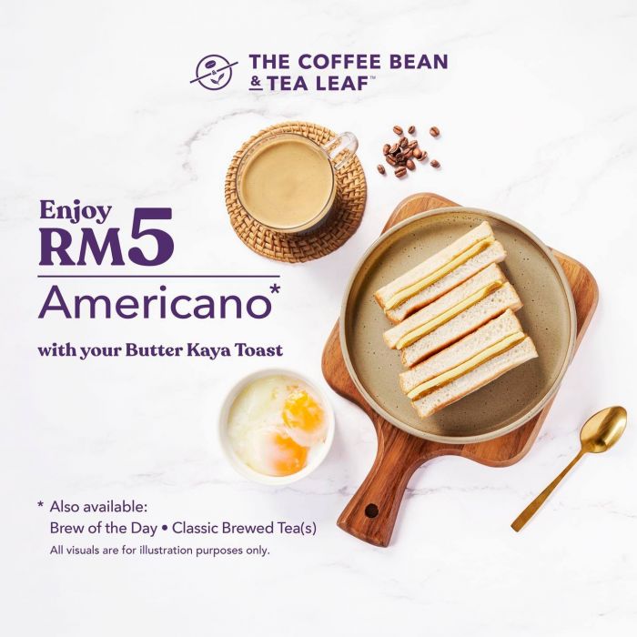 The Coffee Bean & Tea Leaf International Coffee Day Promotion: RM5 Americano with Butter Kaya Toast | October 2025 The Coffee Bean & Tea Leaf International Coffee Day Promotion: RM5 Americano with Butter Kaya Toast | October 2025