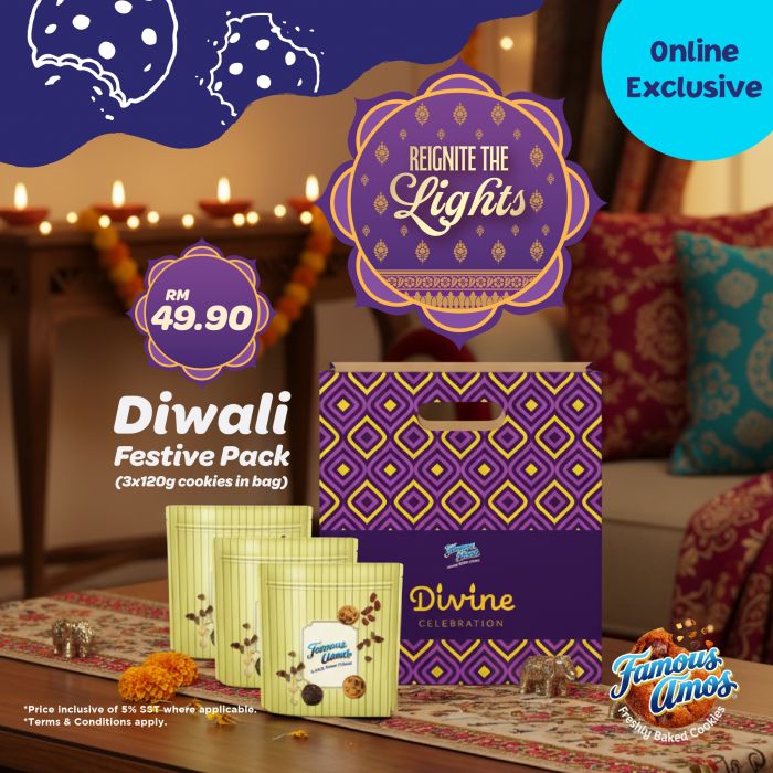 Famous Amos Diwali Festive Pack Promotion: RM49.90 Online Exclusive Cookies | September–October 2025 Famous Amos Diwali Festive Pack Promotion: RM49.90 Online Exclusive Cookies | September–October 2025